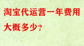 淘寶代運(yùn)營一年費(fèi)用大概多少