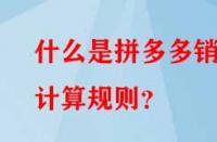 什么是拼多多銷量計(jì)算規(guī)則？