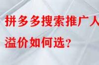 拼多多搜索推廣人群溢價(jià)如何選？